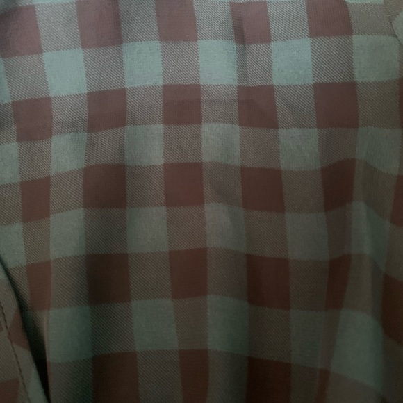 Sheer Black and Green Plaid Peplum Style Top 💄 - Picture 4 of 5